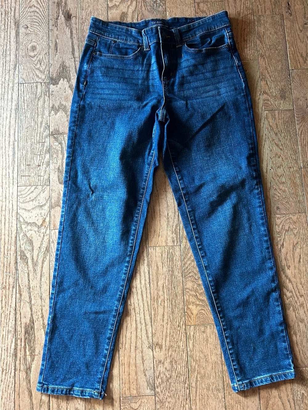 Talbots Women's Straight-Leg Jeans in Deep Blue Wash